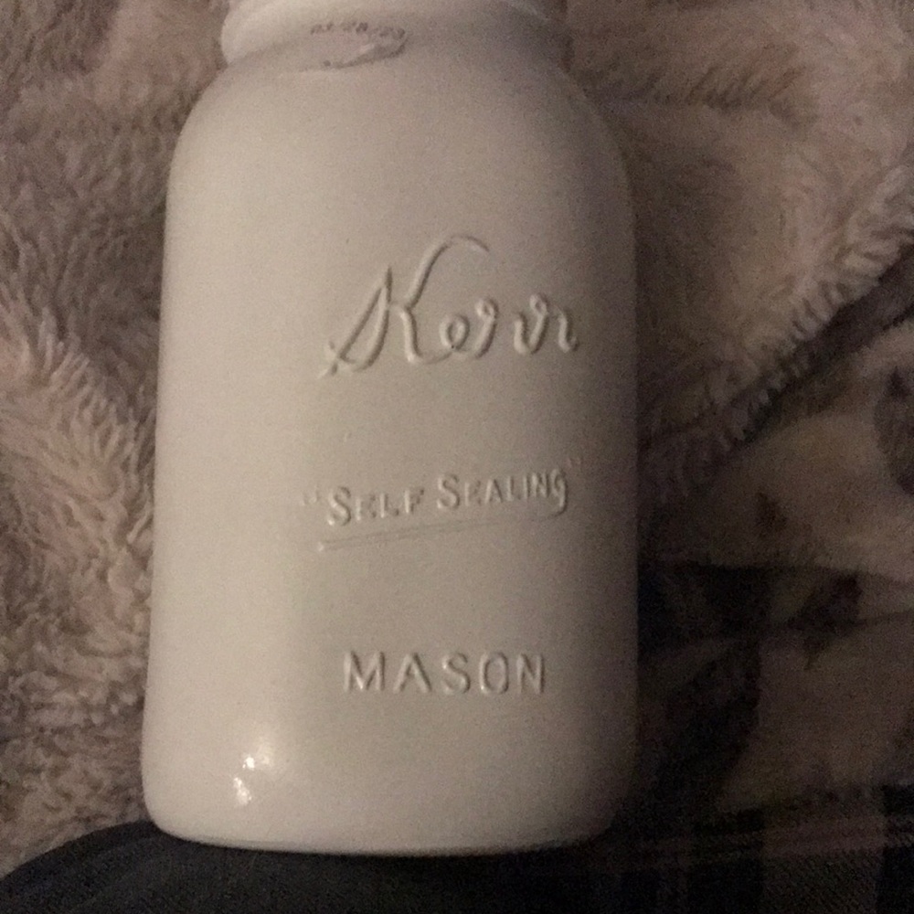 Mason jar painted white